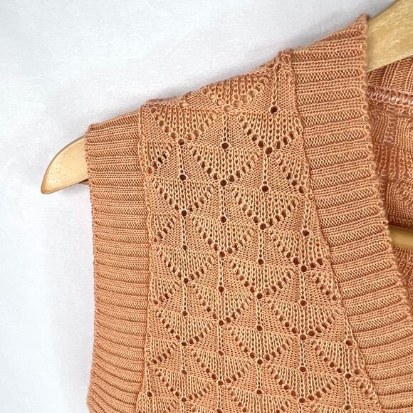 Vintage Soft As A Lamb Peach Knit Sweater Vest Medium - Picture 6 of 7